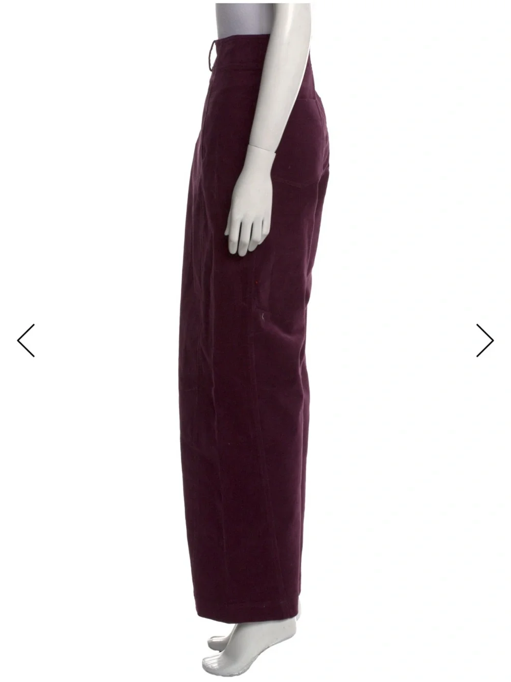 Apiece Apart Wide-Leg High-Rise Pants - Plum - Picture 2 of 4